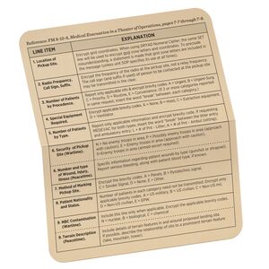 Rite In The Rain All-Weather Combat Card 9-Line Medevac 6