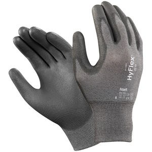L Fine Silver Knitwrist Cuff Coarse Grip Stretchable Pu Touch Screen 11 101 Hyflex Palm Coated Gloves Pair Fastenal