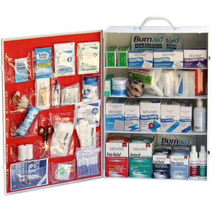 4 Shelf Food Service First Aid Cabinet Kit | Fastenal