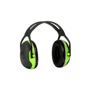 PELTOR X Series Earmuffs, Model X4A, 27 dB NRR, Black/Chartreuse