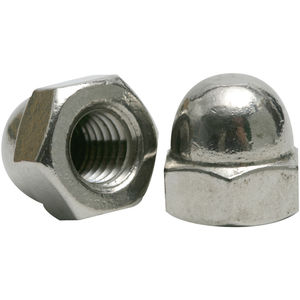 50 Metric M6-1.0 Stainless Steel Acorn Hex Cap Nuts 6mm A2 SS Din 1587 