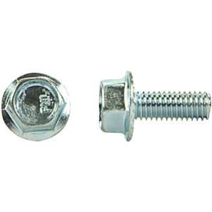 Stainless Steel Hex Cap Serrated Flange Bolt FT UNC #10-24 x 3/4" Qty 25