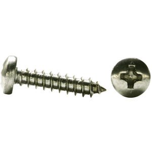 Phillips Drive Plain Finish 18-8 Stainless Steel Sheet Metal Screw 1//2 Length #8-18 Thread Size Type B Pack of 50 Pan Head