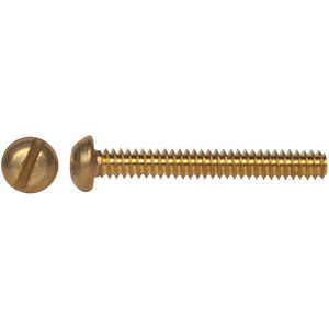#6-32Brass Slotted Round Head Machine Screws Select Length & Qty 