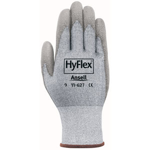 L Series 11 627 Gray Smooth Pu Coated Dyneema Lycra Knitwrist Palm Coated Cut Resistant Glove Fastenal