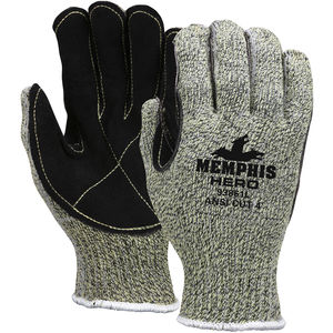 2XL 7GA Regular Weight Kevlar®/SS/Nylon Leather Palm Memphis