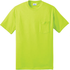 M Hi-Vis Lime Cotton/Polyester PC55P Short Sleeve High Visibility T ...