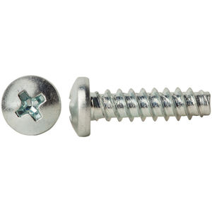 Steel Thread Cutting Screw Pack of 3000 Zinc Plated Finish Phillips Drive 1-3/4 Length Pan Head #8-18 Thread Size Type 25 