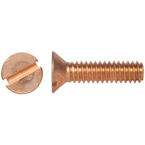 #10-32Silicon Bronze Slotted Flat Head Machine Screws Select Length & Qty 