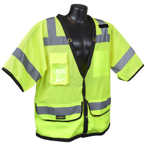3XL Hi-Viz Green Class 3 Heavy Duty Surveyor Safety Vest | Fastenal