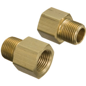 Anderson Metals 06111 Brass Pipe Fitting 1/4 NPT Female 1/4 NPT Female 06111-04 Locknut 