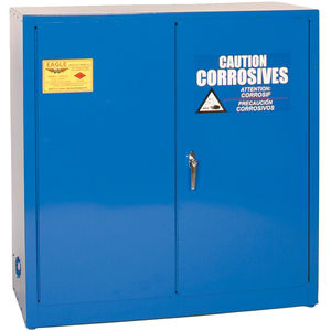 30 Gallon 44 Hx43 Wx18 D Blue Steel 1 Shelf 1 Door Slide Close Safety Cabinet Fastenal