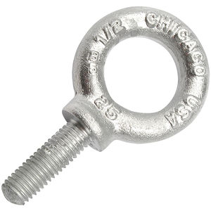 M12 1/2 Lifting Shoulder Eye Bolt Machinery Steel Zink Plated # 2453 LOT OF 5 