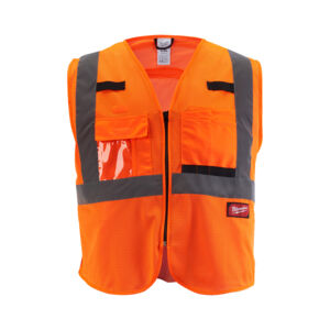 セキュリティ・セーフティ AGVPISTAGPRROSSI20YEARSLIMITEDEDITION Class 2 Breakaway High Visibility Orange Mesh Safety Vest