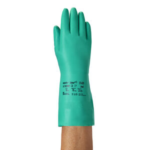 Medium / 8 37-676 Alleycat® Green Reversed Lozenge Nitrile