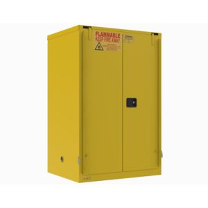 90gal Capacity Yellow Steel ORMADUS® 2-Shelf Self-Close Standard