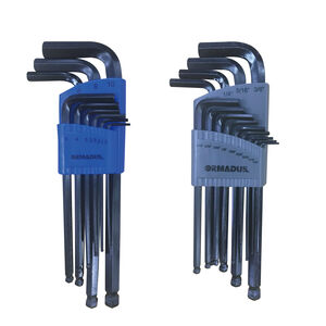 22Pc SAE/Metric ORMADUS® Long Arm Ball End Hex Key Set